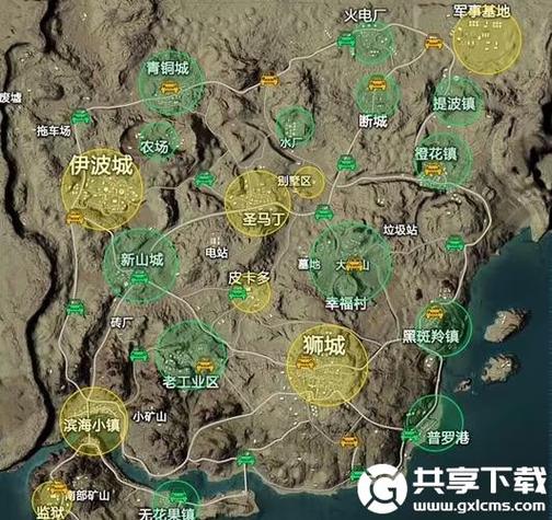 绝地求生沙漠地图