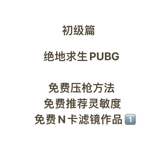 绝地求生压枪攻略