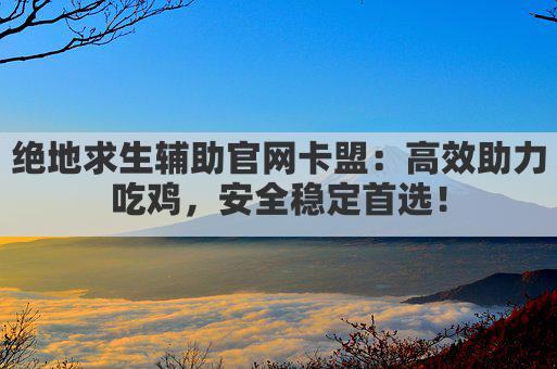 绝地求生辅助官网卡盟是什么？靠谱吗？怎么用？一文详解
